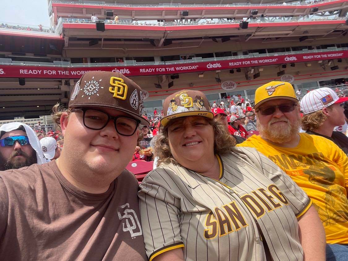 Tammy Connors Padres in Cincinnati